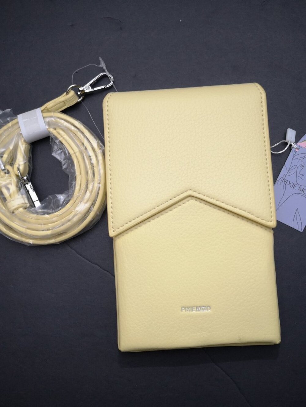 NWT Pixie Mood Yellow Vegan Leather Karla Phone Crossbody for iPhone 13 Pro Max
